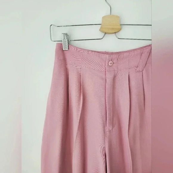 Mexx vintage high waisted double pleated  light pink trouser - Picture 2 of 13